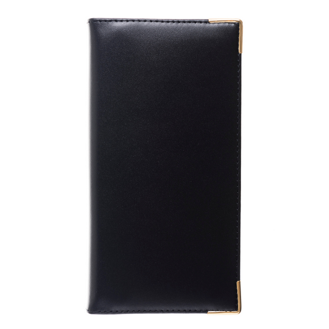 2027 Calendar Year Planner - 12 Month (175mm x 94mm) Week-to-View Diary - Black Fine Grain Leather Cover - The Economist Wallet Diary Range (EWALDBLK-27)