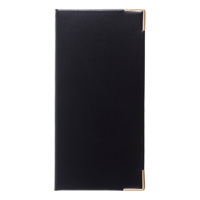 2027 Calendar Year Planner - 12 Month (120mm x 60mm) Week-to-View Diary - Luxury Italian Leather Cover in Black - The Economist Mini Diary Range (EMDBLK-27)