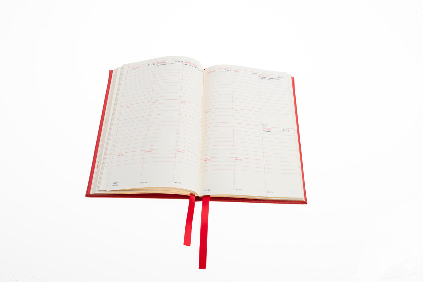 2024 Concise Travel Diary - Week-to-View Planner -  Red
