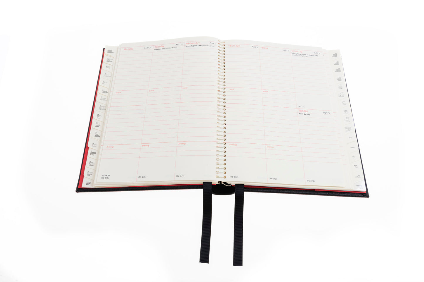 The Economist - 2024 - Desk Diary - Week to View - Black