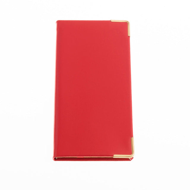2027 Calendar Year Planner - 12 Month (170mm x 85mm) Week-to-View Diary - Luxury Leather Cover in Red - The Economist Pocket Diary Range (EPDR-27)