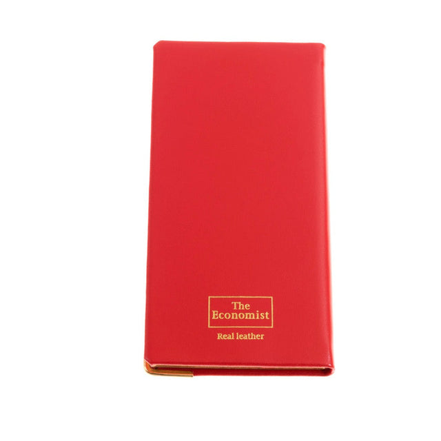 2027 Calendar Year Planner - 12 Month (170mm x 85mm) Week-to-View Diary - Luxury Leather Cover in Red - The Economist Pocket Diary Range (EPDR-27)