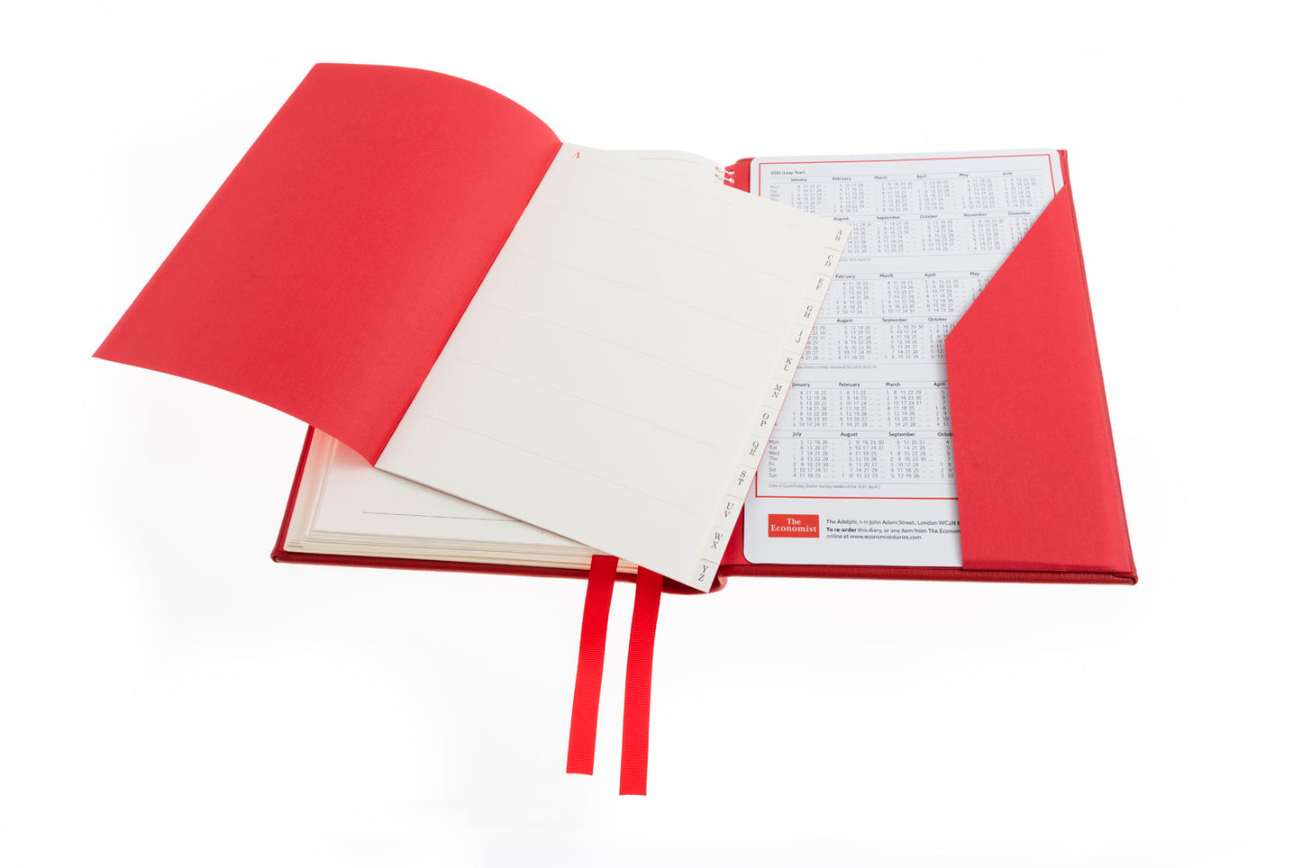 2024 Desk Diary - Day-a-Page Planner  -Red