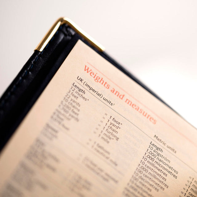2027 Calendar Year Planner - 12 Month (175mm x 94mm) Week-to-View Diary - Blue Fine Grain Leather Cover - The Economist Wallet Diary Range (EWALDBLU-27)