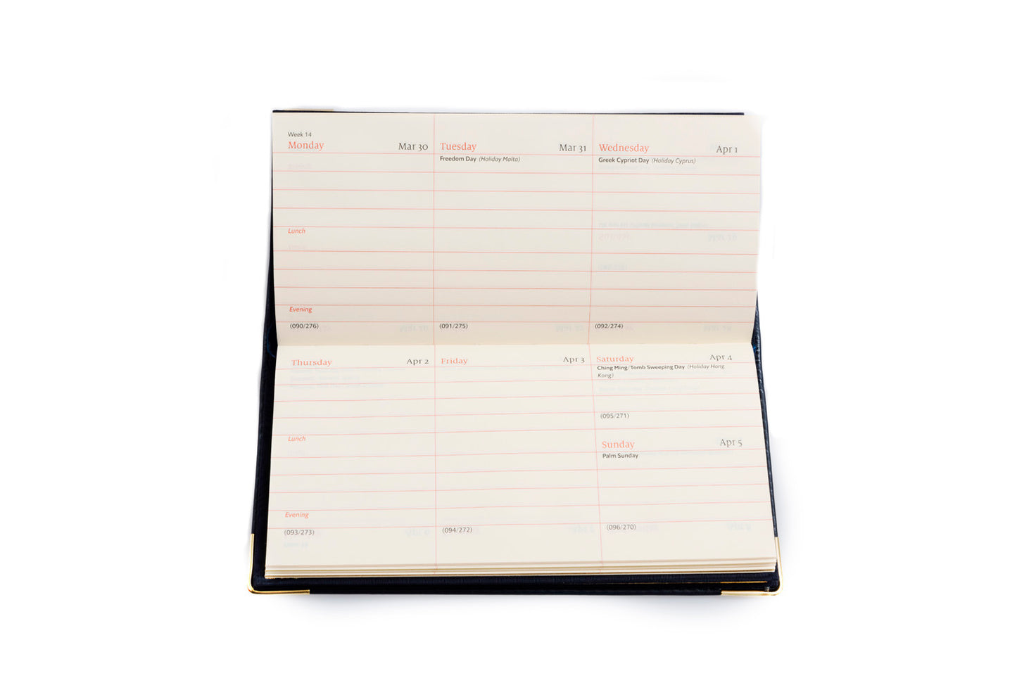 2024 Wallet Diary - Week-to-View Planner - Blue
