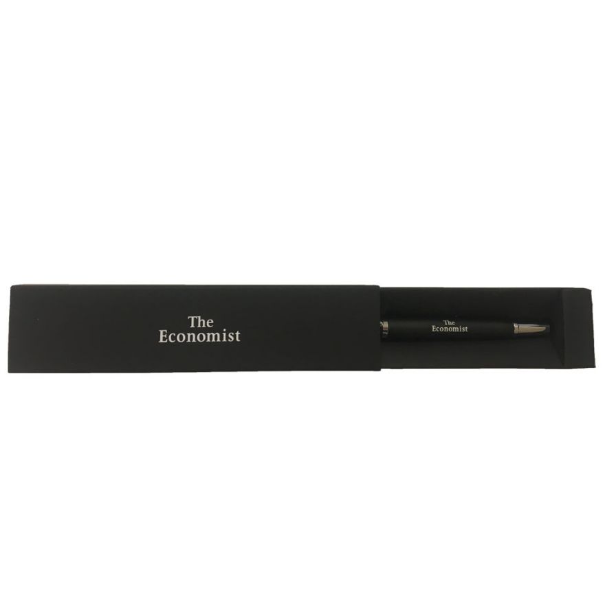The Economist Rollerball Pen with Lid and Gift Box - Black