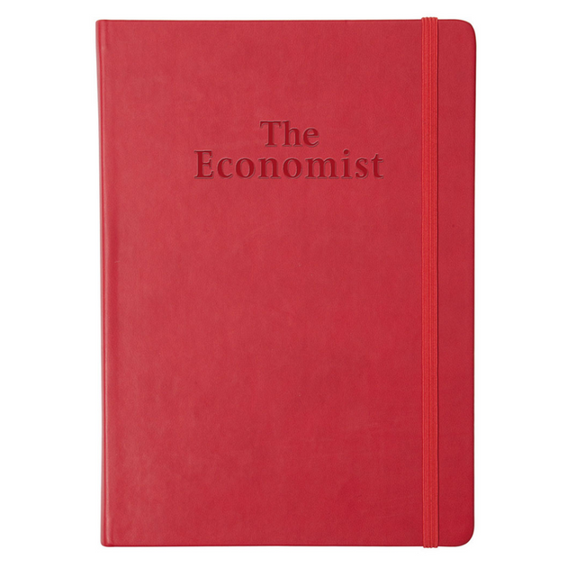 The Economist A5 Soft Touch Notebooks - Ruled - Red