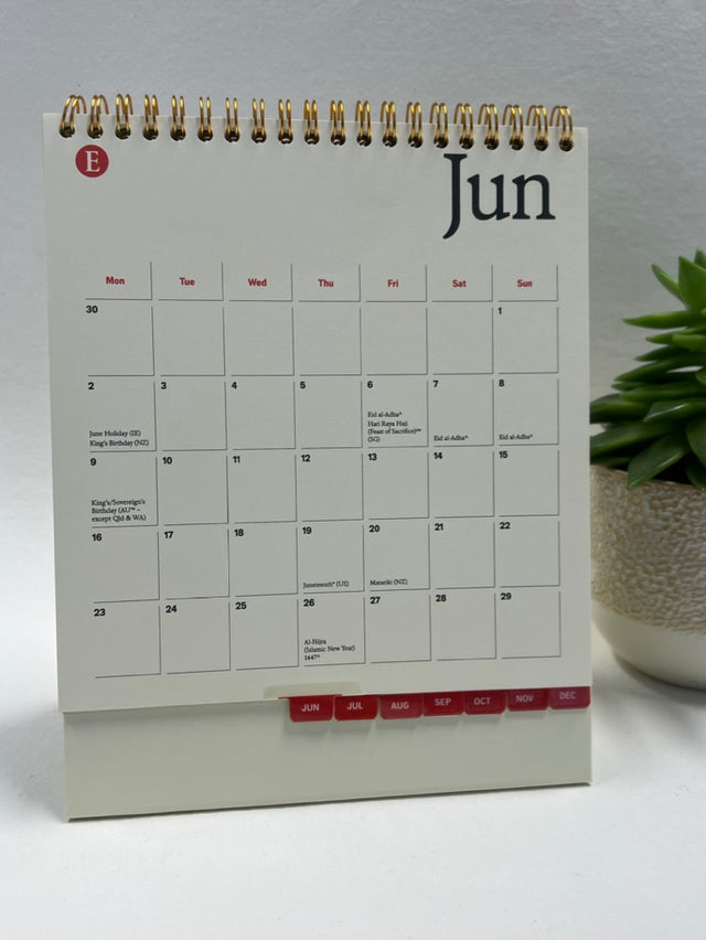 2025 Desk Calendar - Month-to-view