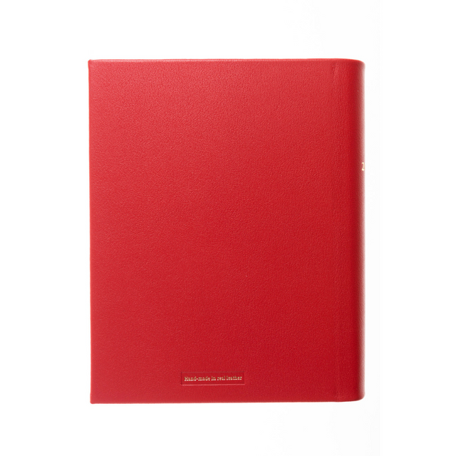 2025 Desk Diary - Day-a-Page Planner  -Red