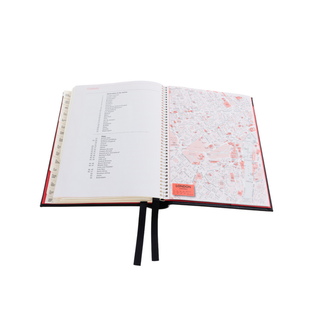 2027 Calendar Year Planner –  12 Month (260 x 210mm) Week-to-View Diary – Luxury Leather Cover in Black - The Economist Desk Diary Range (EDDBLK-27)