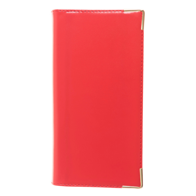 2027 Calendar Year Planner - 12 Month (175mm x 94mm) Week-to-View Diary - Red Fine Grain Leather Cover - The Economist Wallet Diary Range (EWALDR-27)