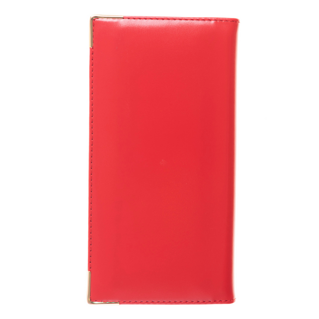 2027 Calendar Year Planner - 12 Month (175mm x 94mm) Week-to-View Diary - Red Fine Grain Leather Cover - The Economist Wallet Diary Range (EWALDR-27)