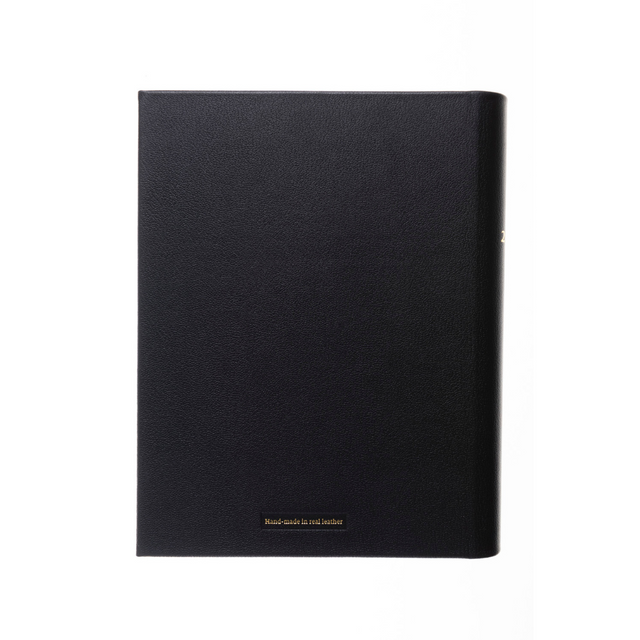 2027 Calendar Year Planner –  12 Month (260 x 210mm) Week-to-View Diary – Luxury Leather Cover in Black - The Economist Desk Diary Range (EDDBLK-27)
