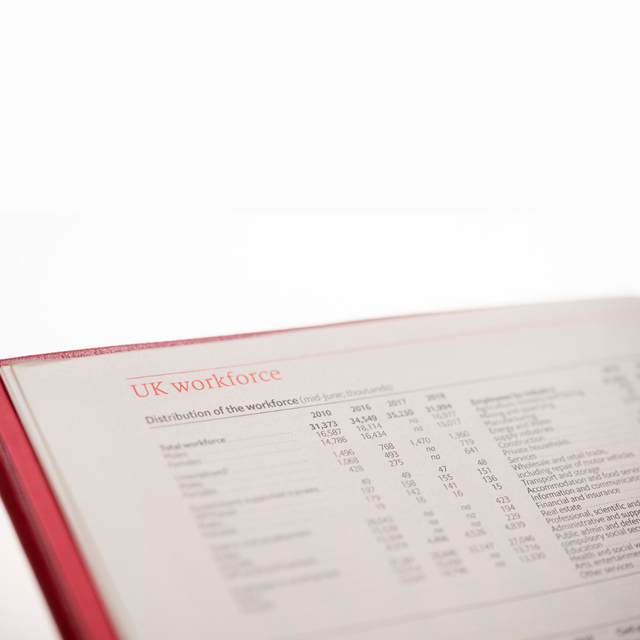 2027 Calendar Year Planner –  12 Month (260 x 210mm) Week-to-View Diary – Luxury Leather Cover in Red - The Economist Desk Diary Range (EDDR-27)