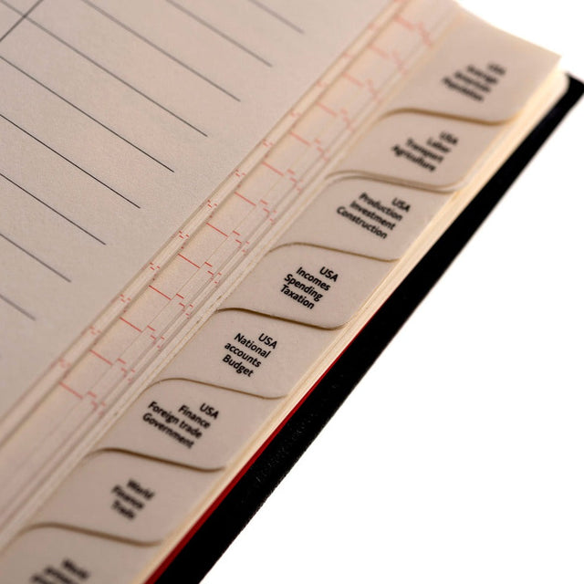 2027 Calendar Year Planner –  12 Month (260 x 210mm) Week-to-View Diary – Luxury Leather Cover in Black - The Economist Desk Diary Range (EDDBLK-27)