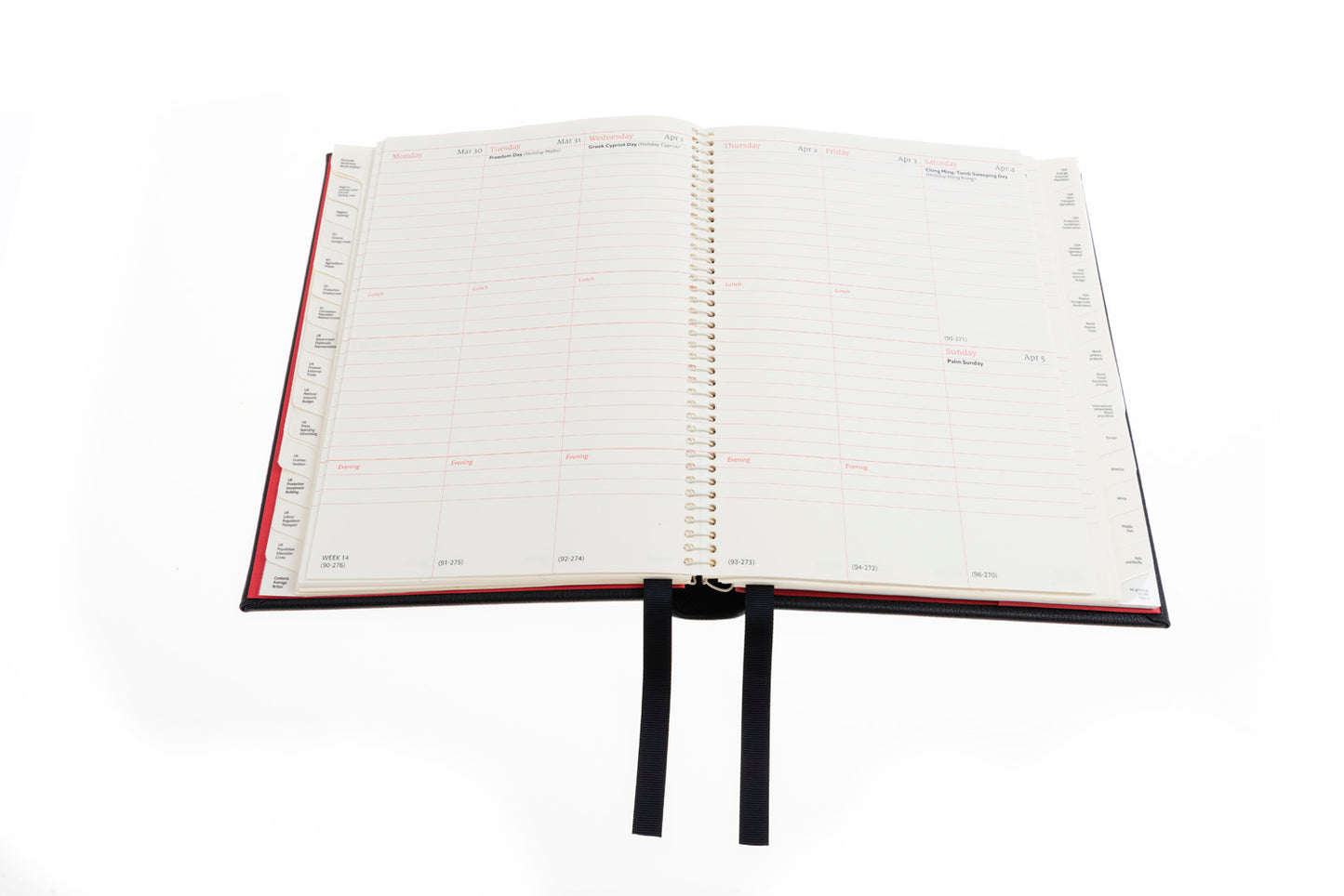 2024 Desk Diary - Week-to-View Planner - Black