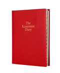 2027 Calendar Year Planner –  12 Month (260 x 210mm) Week-to-View Diary – Luxury Leather Cover in Red - The Economist Desk Diary Range (EDDR-27)