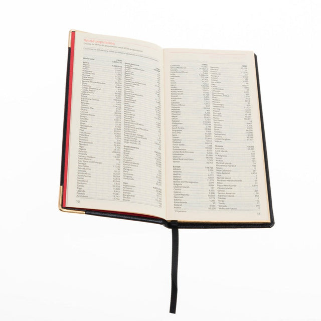 2027 Calendar Year Planner - 12 Month (170mm x 85mm) Week-to-View Diary - Luxury Leather Cover in Black - The Economist Pocket Diary Range (EPDBLK-27)
