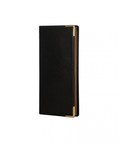 2027 Calendar Year Planner - 12 Month (170mm x 85mm) Week-to-View Diary - Black Fine Grain Leather Cover - The Economist Slimline Diary Range (ESLPDBLK-27)