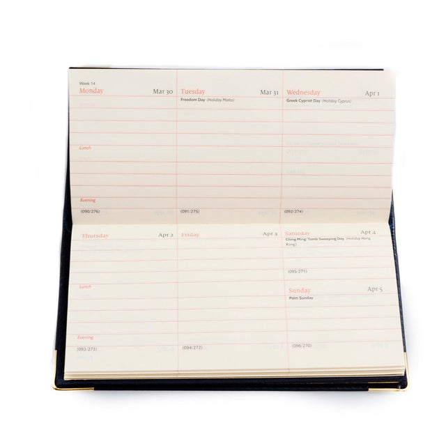 2025 Wallet Diary - Week-to-View Planner - Blue