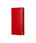 2027 Calendar Year Planner - 12 Month (175mm x 94mm) Week-to-View Diary - Red Fine Grain Leather Cover - The Economist Wallet Diary Range (EWALDR-27)