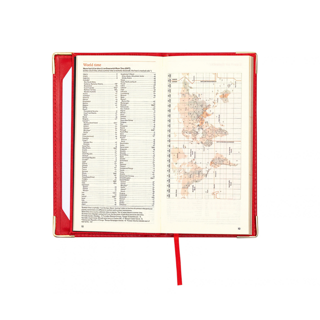 2027 Calendar Year Planner - 12 Month (175mm x 94mm) Week-to-View Diary - Black Fine Grain Leather Cover - The Economist Wallet Diary Range (EWALDBLK-27)